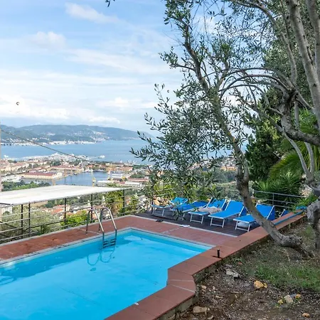 Villa Le Palme Swimming-pool & Relax In The Gulf Of Poets La Spezia